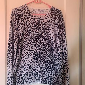 Cotton animal print cardigan